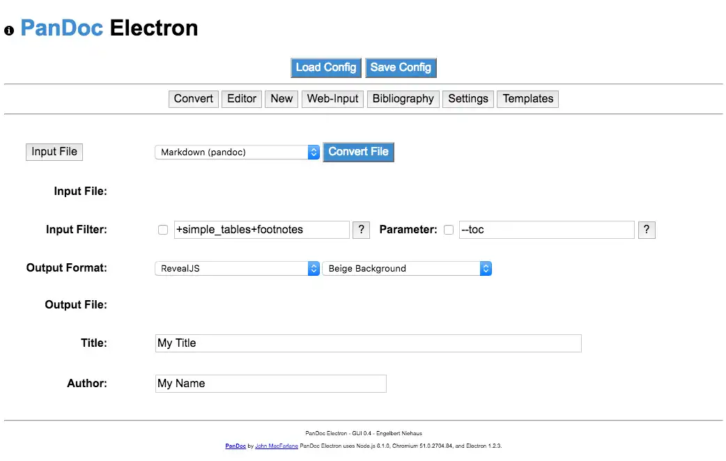 Muat turun alat web atau aplikasi web PanDocElectron