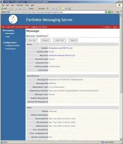Pobierz narzędzie internetowe lub aplikację internetową Parlinkie Messaging Server