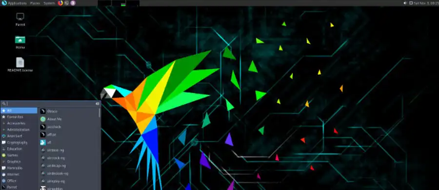 OS Keselamatan Parrot percuma dalam talian