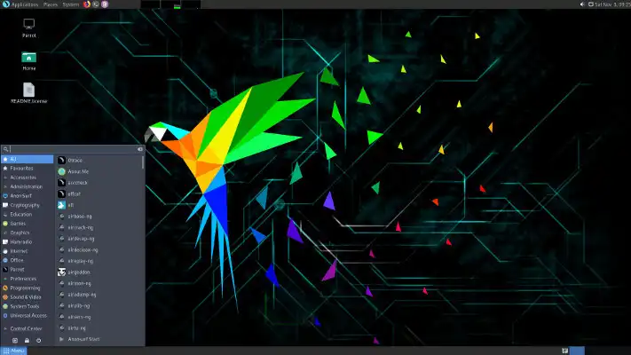 Hébergement Linux gratuit basé sur Parrot Security OS en ligne