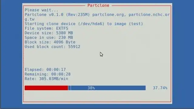 Muat turun alat web atau aplikasi web Partclone