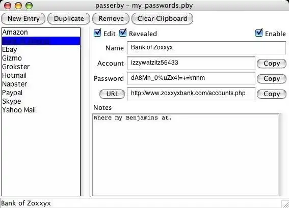 Загрузите веб-инструмент или веб-приложение Passerby Password Keeper