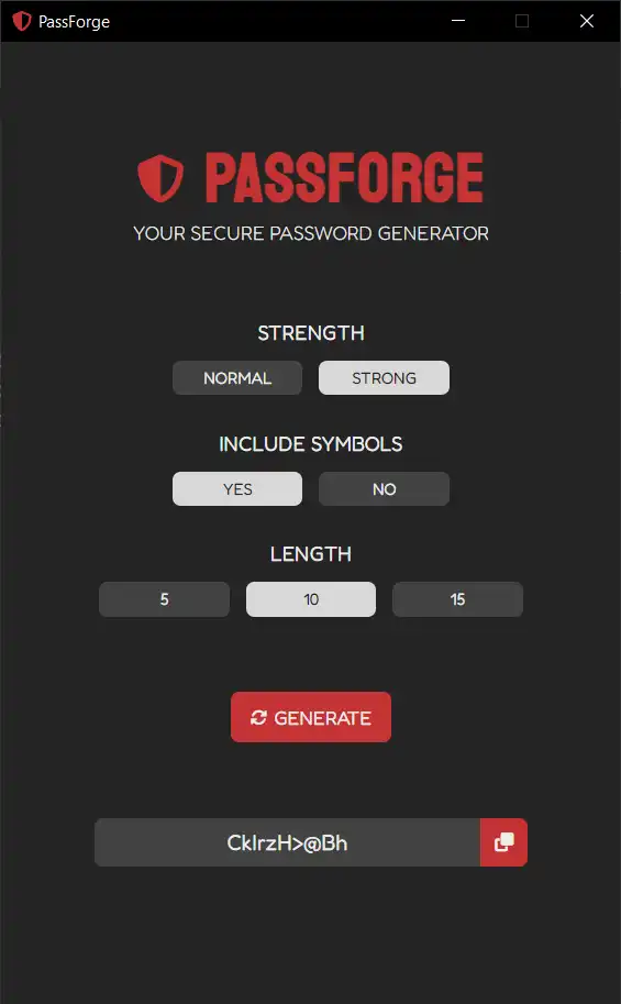 Download web tool or web app PassForge