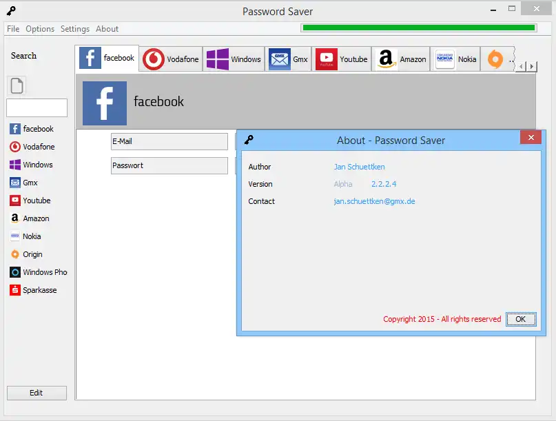 ดาวน์โหลดเครื่องมือเว็บหรือเว็บแอป Password Saver