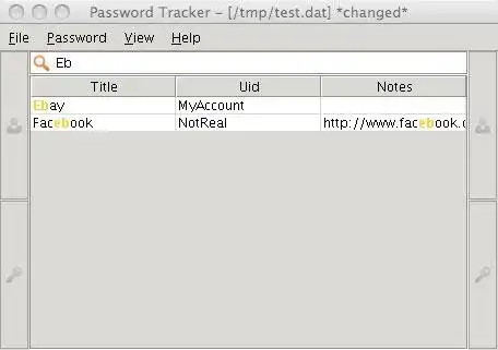 Scarica lo strumento web o l'app web Password Tracker