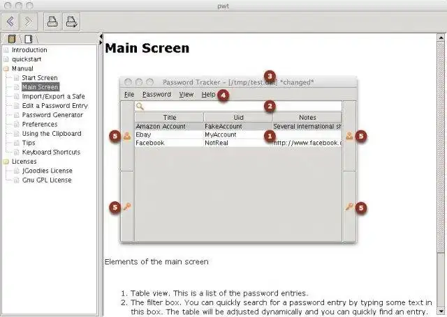 قم بتنزيل أداة الويب أو تطبيق الويب Password Tracker