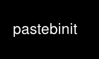 Run pastebinit in OnWorks free hosting provider over Ubuntu Online, Fedora Online, Windows online emulator or MAC OS online emulator