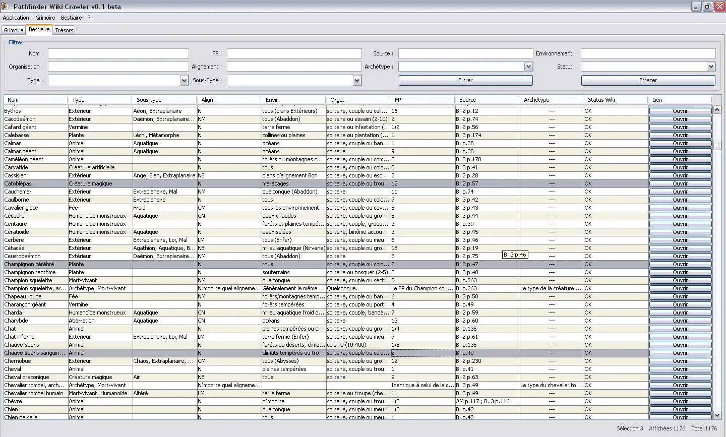 Download web tool or web app Pathfinder Wiki-fr Crawler to run in Linux online