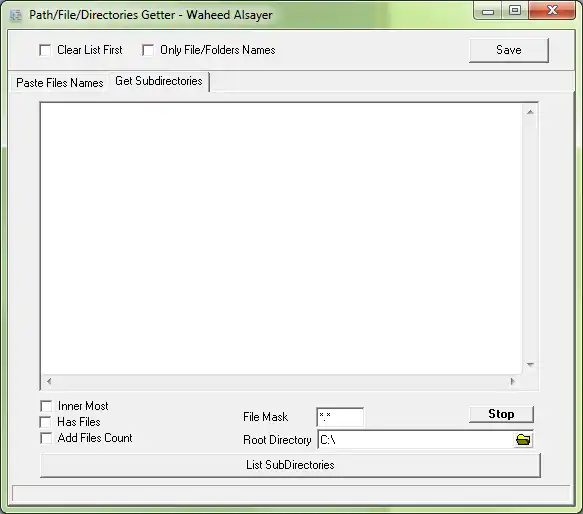 Download web tool or web app Path Lister