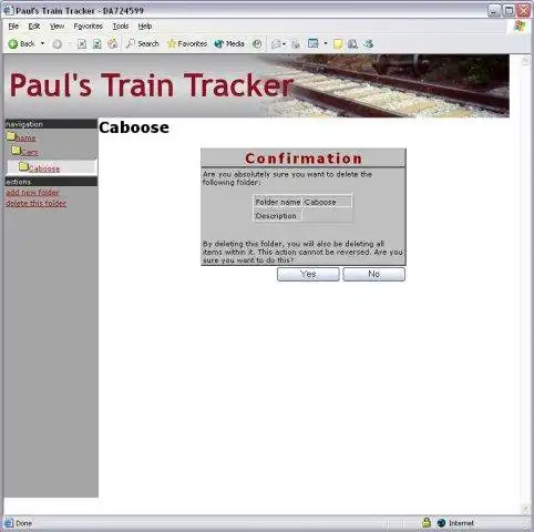 Scarica lo strumento web o l'app web Pauls Train Tracker