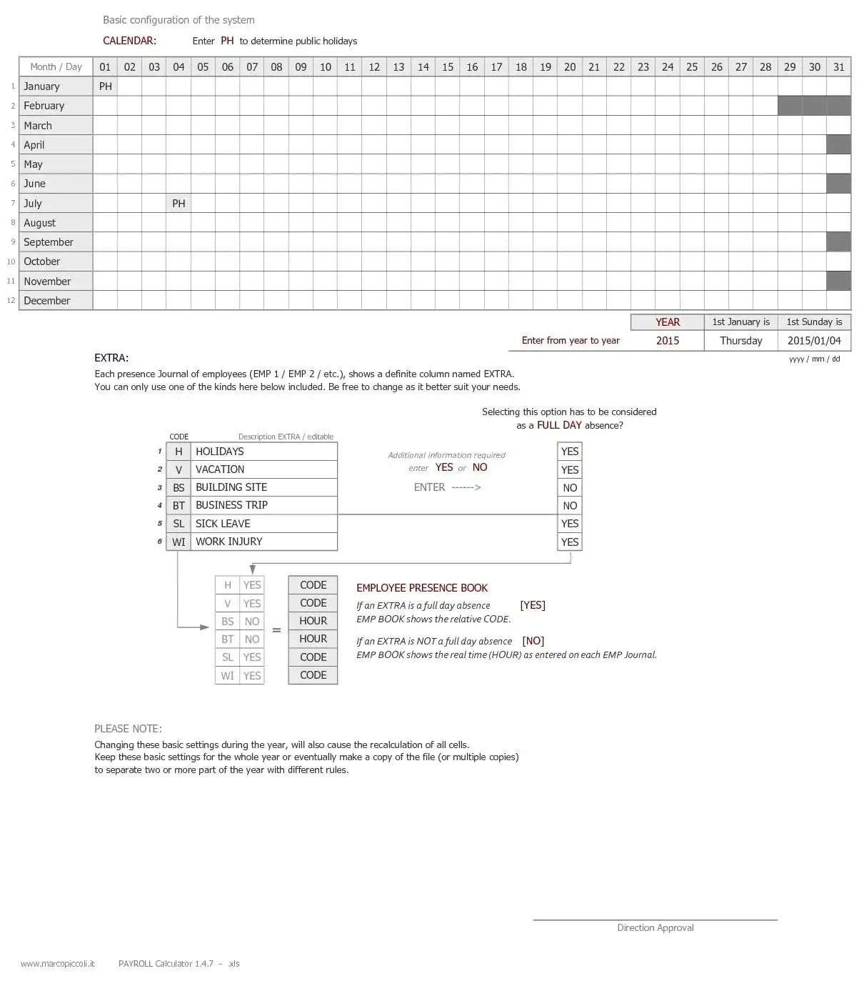 Download web tool or web app PAYROLL Calculator + STAFF COSTS