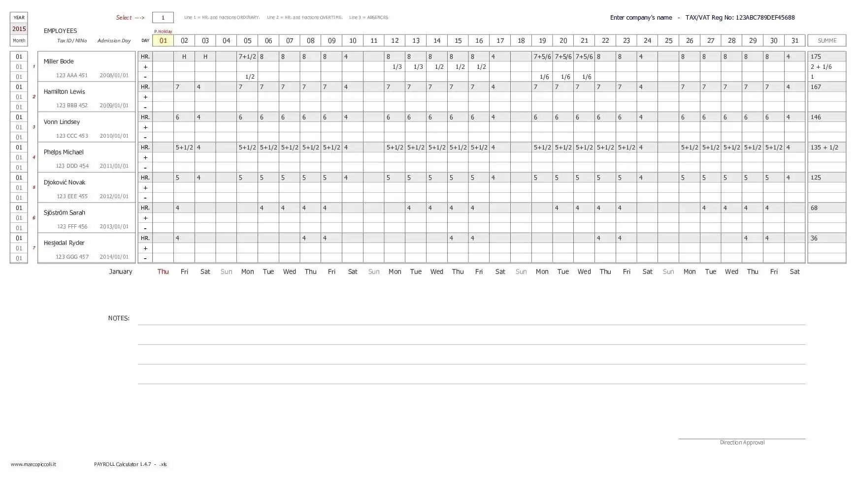 Download web tool or web app PAYROLL Calculator + STAFF COSTS