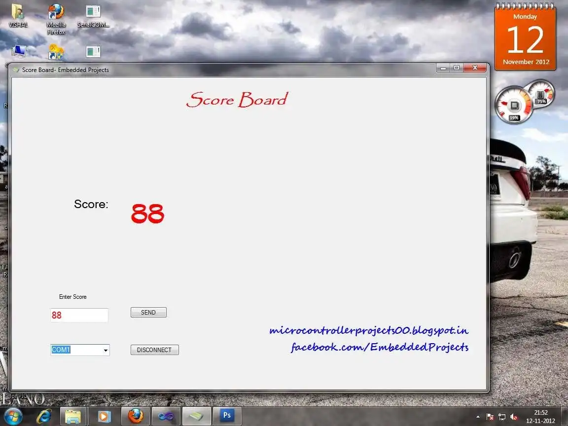 Download web tool or web app PC based Score Board Application