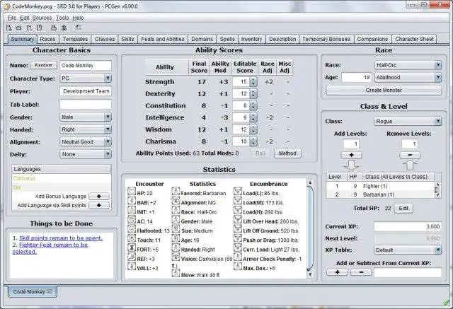 Download web tool or web app PCGen :: An RPG Character Generator to run in Linux online