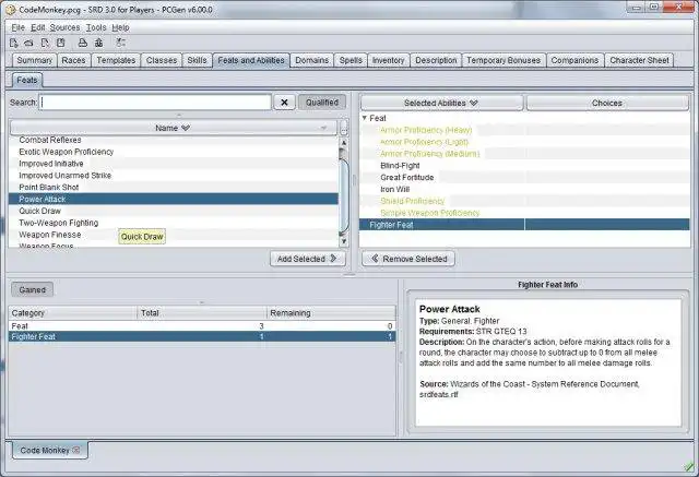 Download web tool or web app PCGen :: An RPG Character Generator to run in Linux online