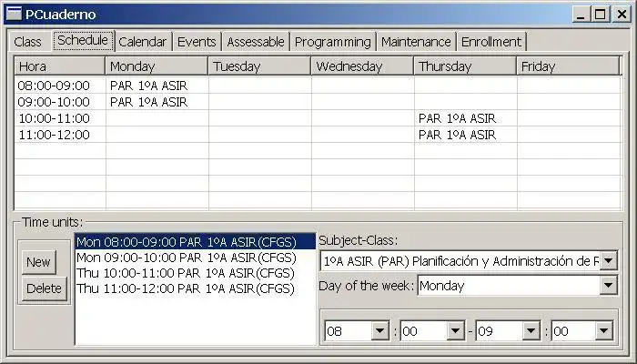 Download web tool or web app PCuaderno, teacher grade book.