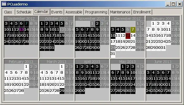 Download web tool or web app PCuaderno, teacher grade book.