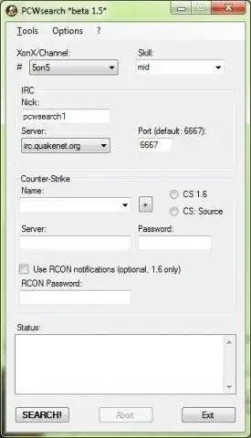 Download web tool or web app PCWsearch