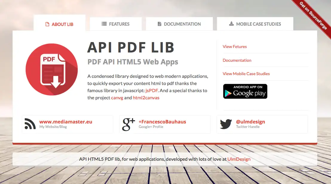 Download web tool or web app PDF API HTML5 Web Apps