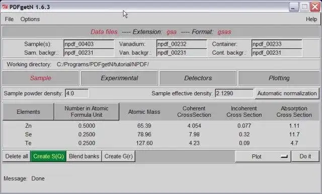 Download web tool or web app PDFgetN data processing