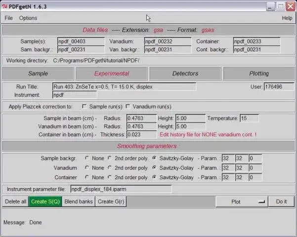 Download web tool or web app PDFgetN data processing