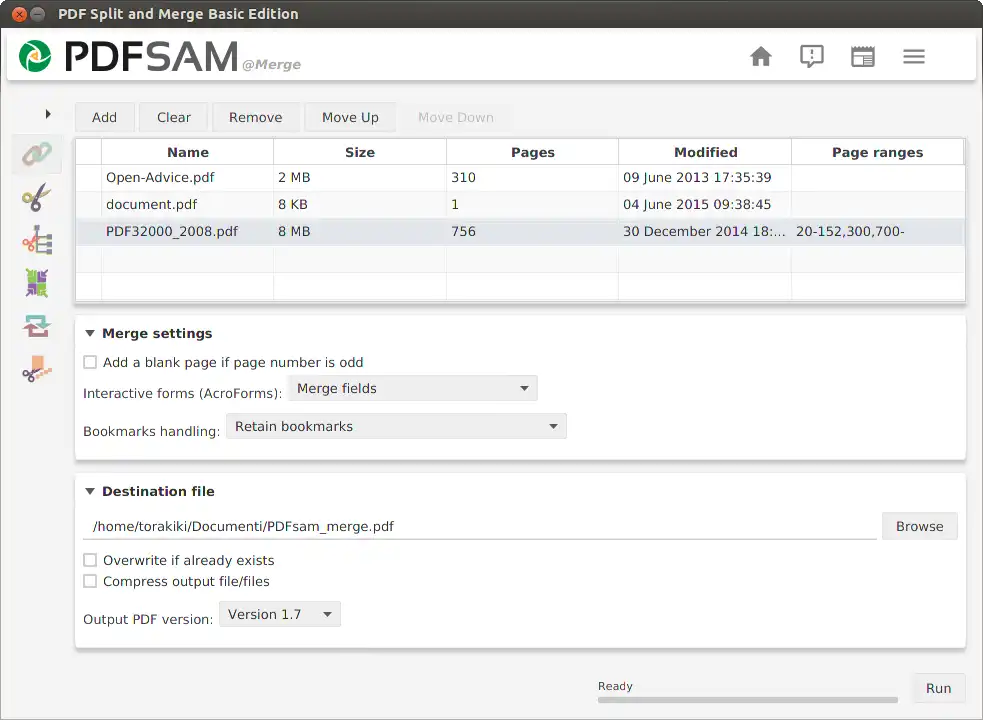 Unduh alat web atau aplikasi web PDF Split and Merge