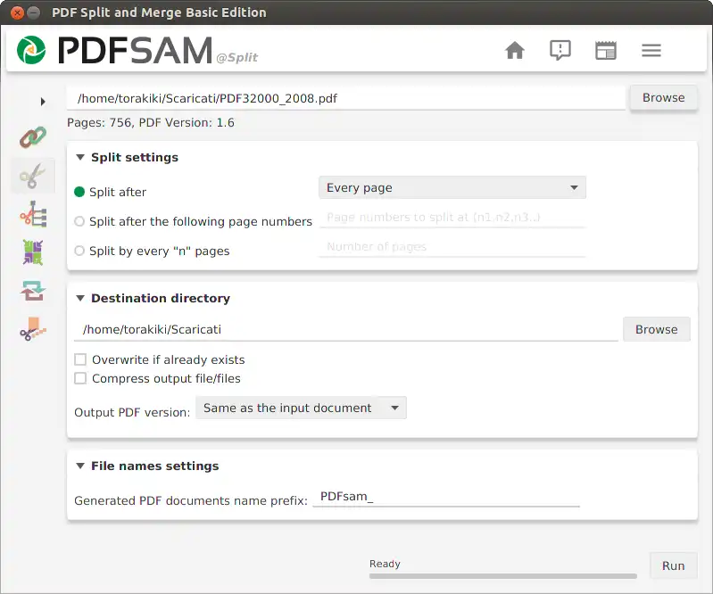 Unduh alat web atau aplikasi web PDF Split and Merge