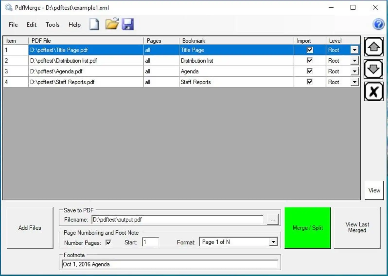 Descargue la herramienta web o la aplicación web Pdf Split and Merge with Bookmark Import