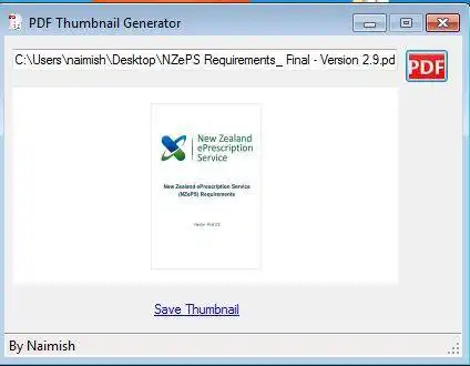 ดาวน์โหลดเครื่องมือเว็บหรือเว็บแอป PDF Thumbnail Generator