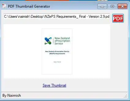 Download web tool or web app PDF Thumbnail Generator