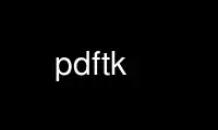 Run pdftk in OnWorks free hosting provider over Ubuntu Online, Fedora Online, Windows online emulator or MAC OS online emulator