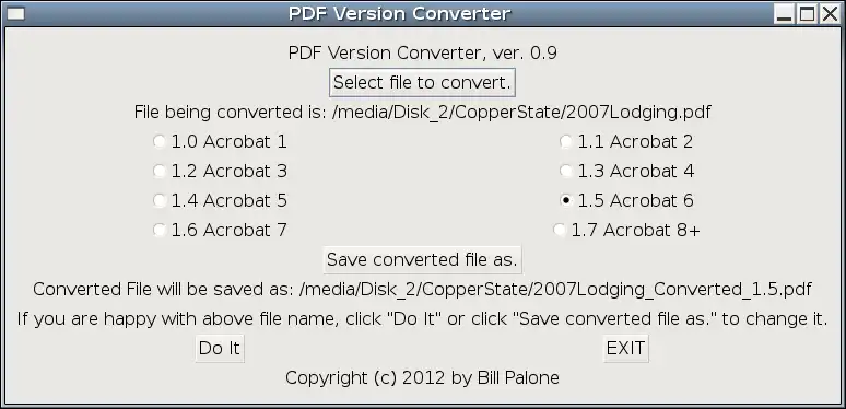 Download web tool or web app PDF Version Converter