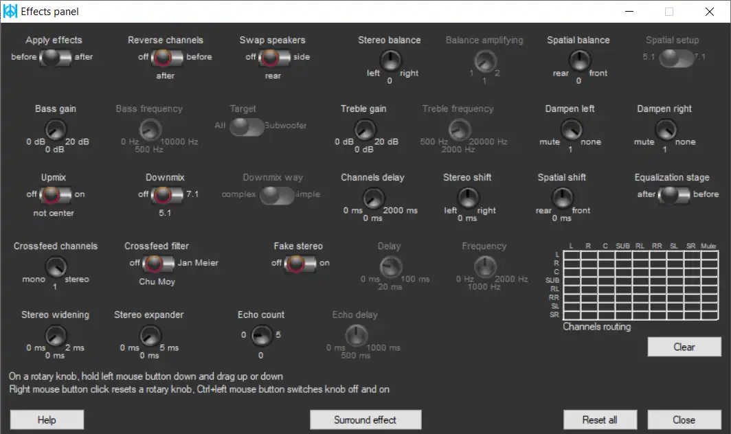 Web aracını veya web uygulamasını indirin Peace Equalizer, Equalizer APO arayüzü