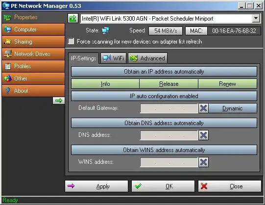 Download web tool or web app PENetwork
