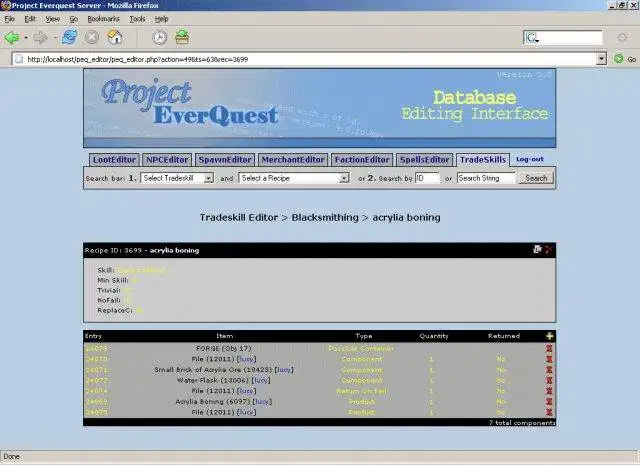 Download web tool or web app PEQ Database Editor