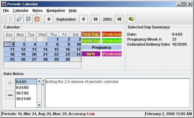 Download web tool or web app Periodic Calendar