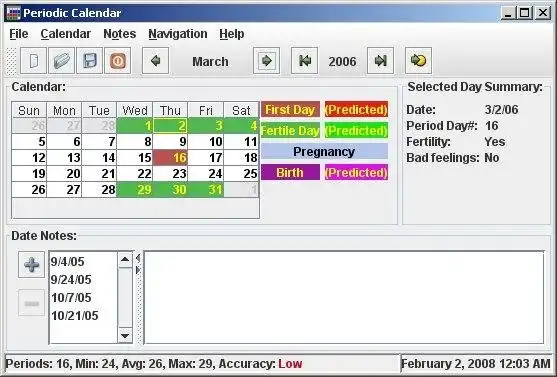 Download web tool or web app Periodic Calendar