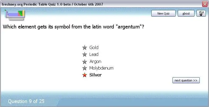 Download web tool or web app Periodic Table Quiz