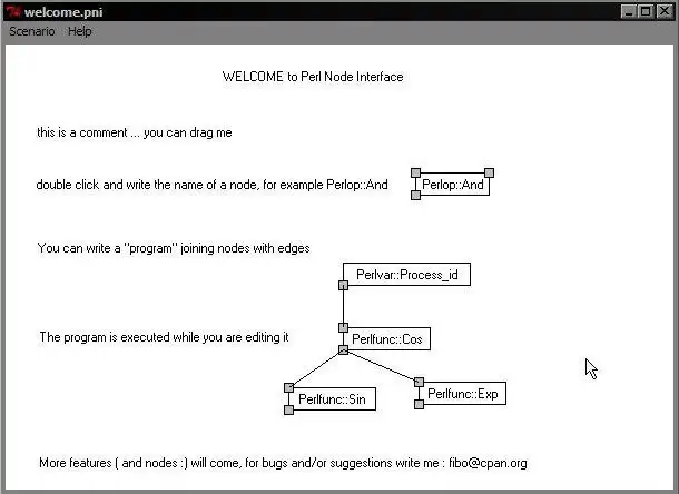 Download web tool or web app Perl Node Interface to run in Windows online over Linux online