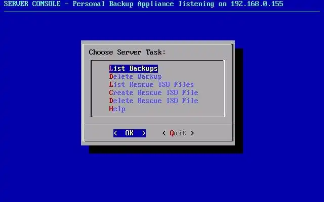 Download web tool or web app Personal Backup Appliance