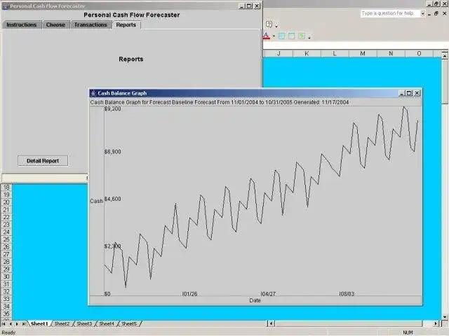 Descargue la herramienta web o la aplicación web Personal Cash Flow Forecaster