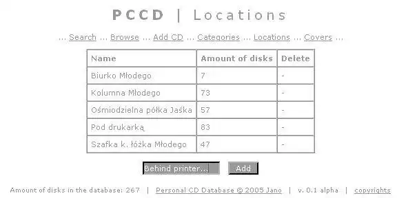 Descargar herramienta web o aplicación web Base de datos de CD personal