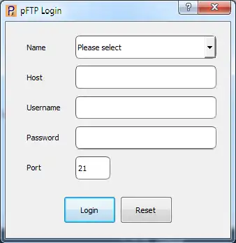 Download web tool or web app pFTPClient