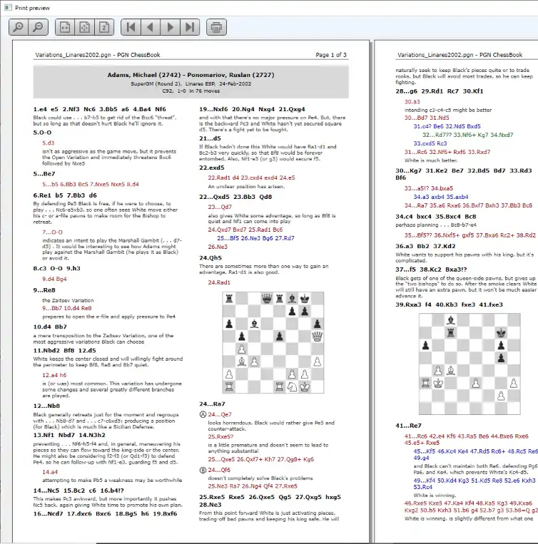 Download web tool or web app PGN ChessBook to run in Windows online over Linux online