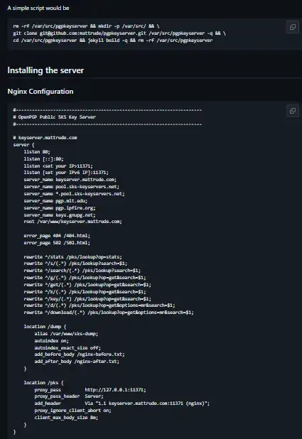 Unduh alat web atau aplikasi web Sumber Situs PGP Keyserver