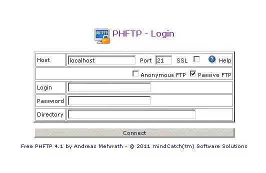 Download web tool or web app PHFTP ( PHP FTP )