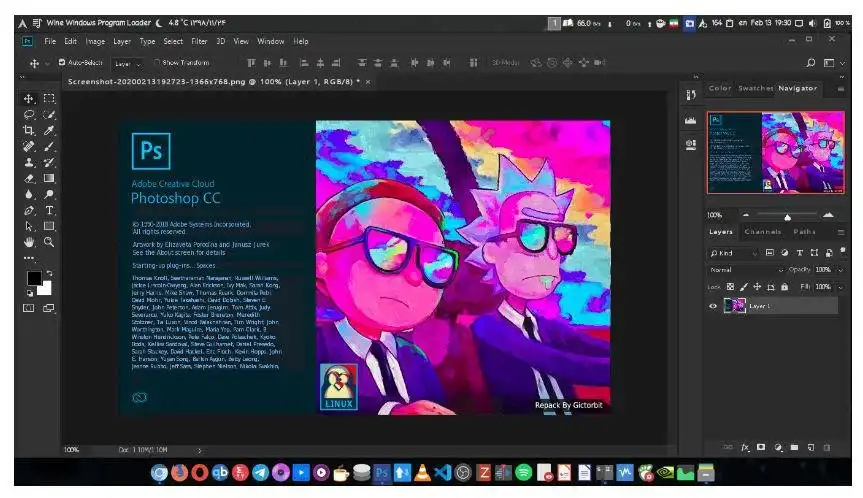 Muat turun alat web atau aplikasi web Photoshop CC Linux