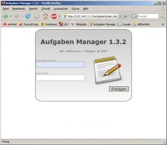 Scarica lo strumento web o l'app web php aufgabenmanager