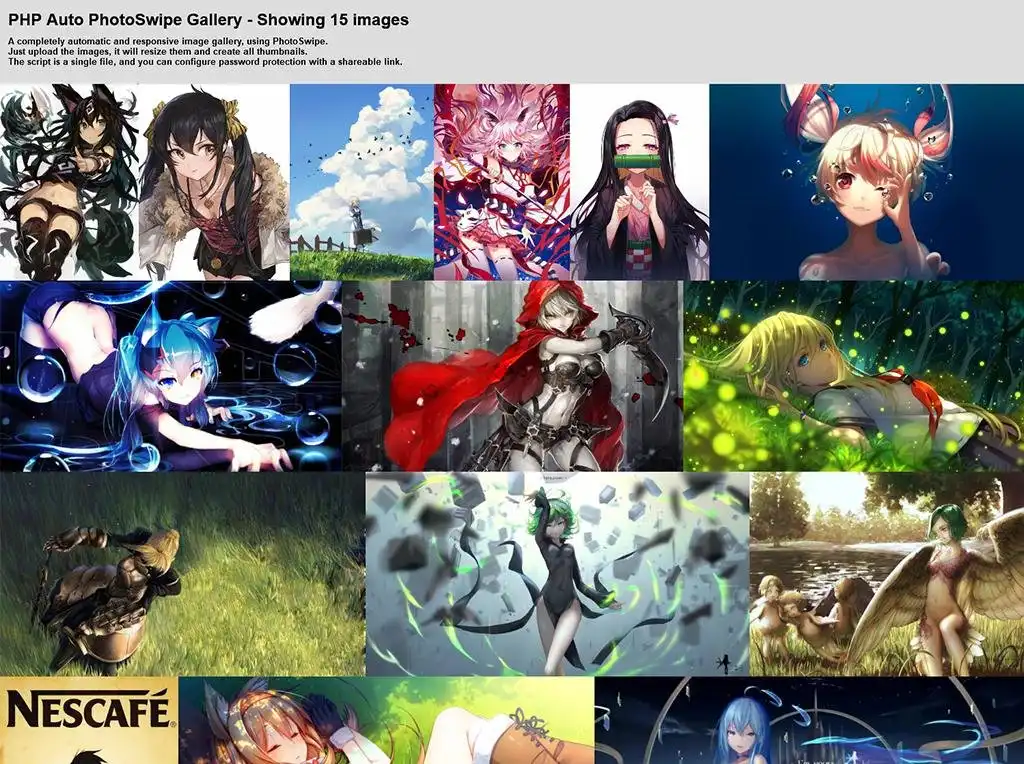 Mag-download ng web tool o web app na PHP Auto PhotoSwipe Gallery