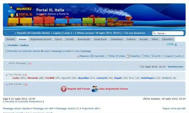 ডাউনলোড ওয়েব টুল বা ওয়েব অ্যাপ phpBB3.0.x Portal XL 5.0 Italian